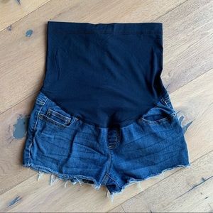 Liz Lange maternity cutoff denim shorts size 2